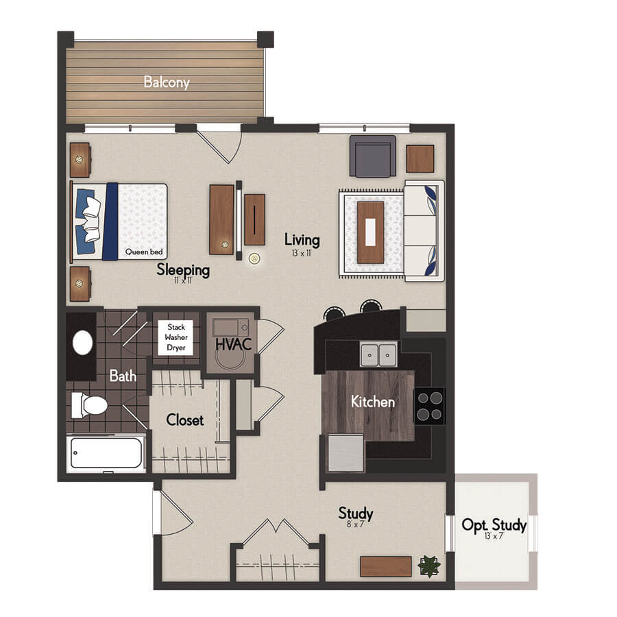 Adair Studio Floorplan