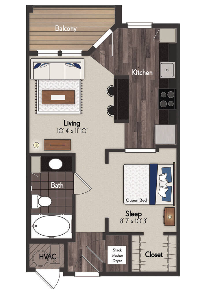 Burt Studio Floorplan