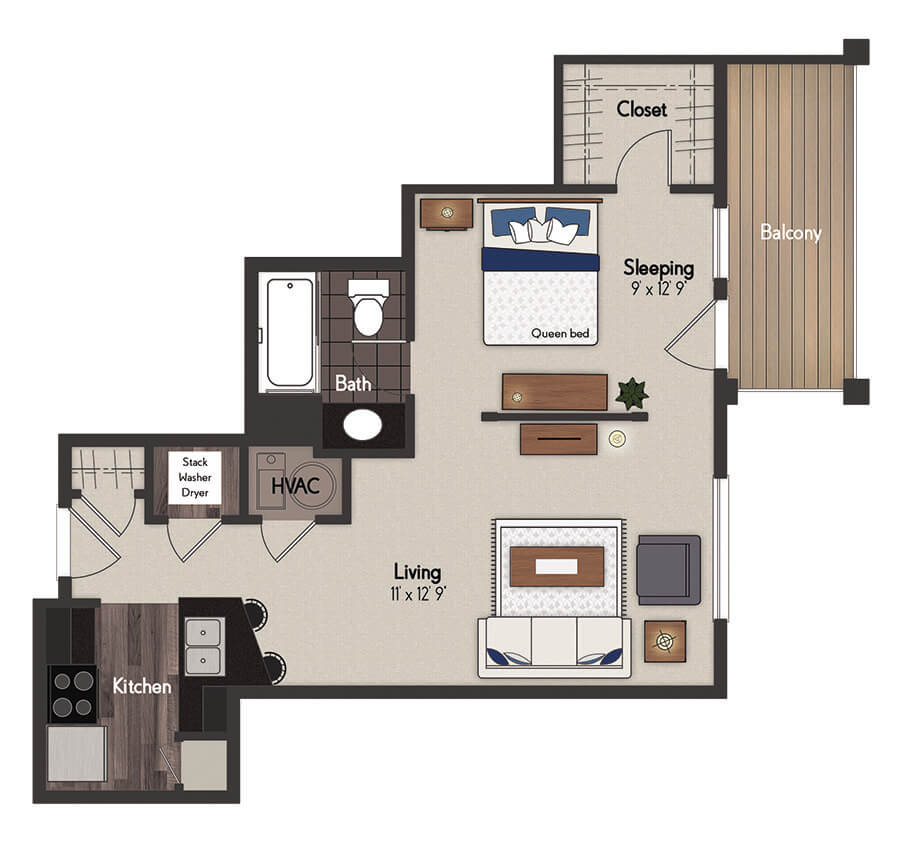 Carlisle Studio Floorplan