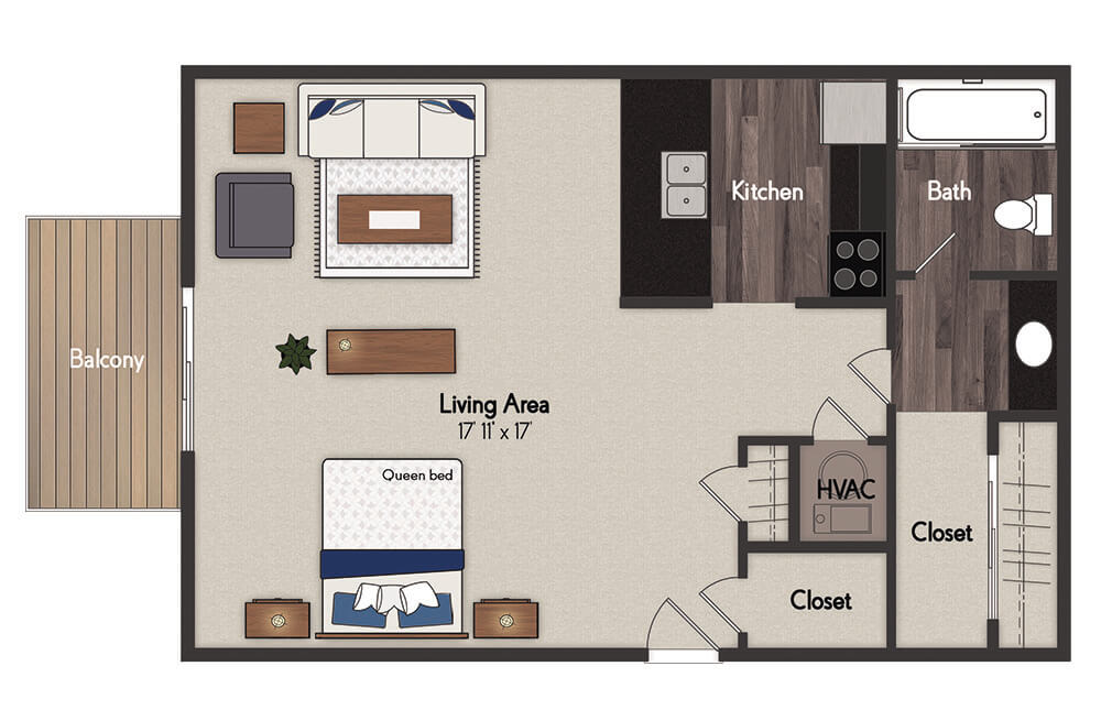 Dundee Studio Floorplan