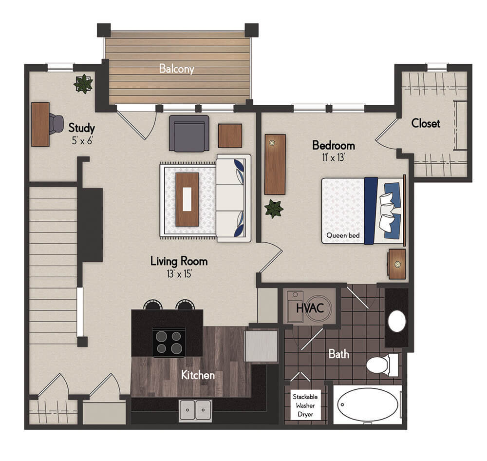 Eppley 1 Bedroom Floorplan