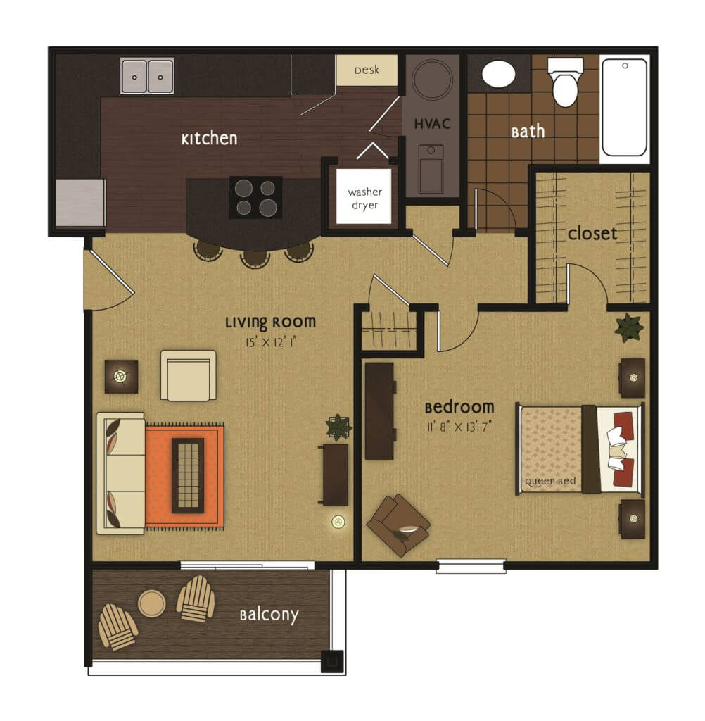 Glen 1 bedroom scaled