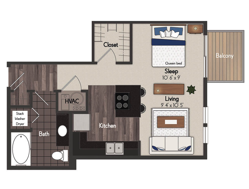 Joslyn Studio Floorplan