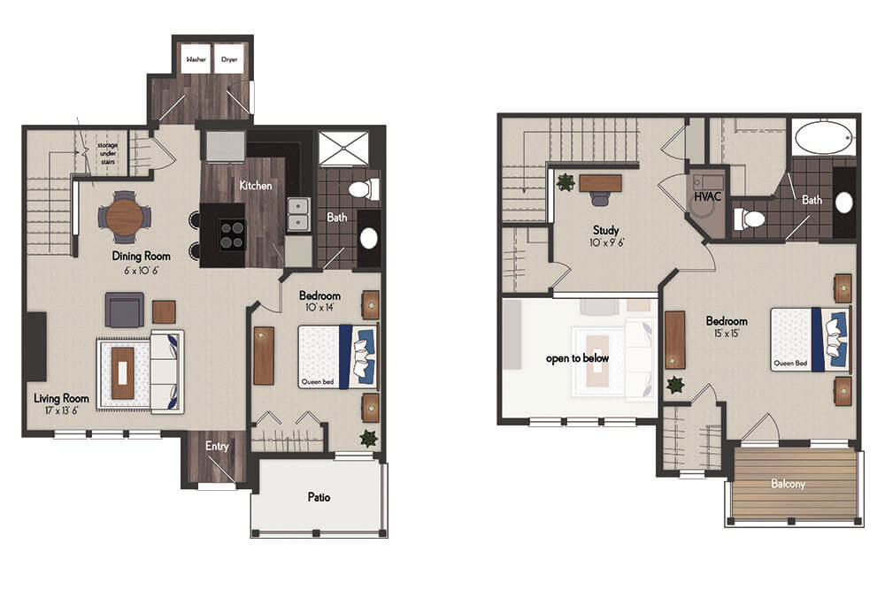 Leavenworth 2 Bedroom Floorplan