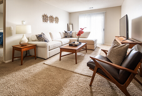 The living room of a Loveland Apartment