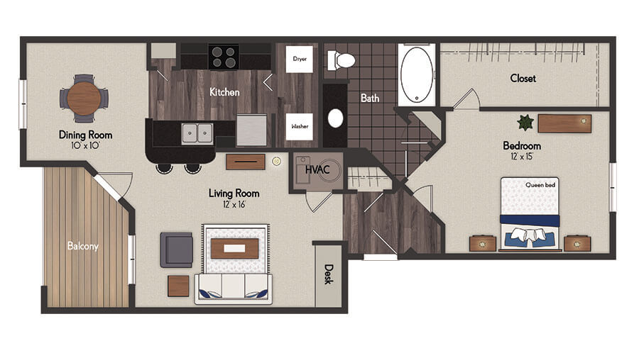 Niobrara 1 Bedroom Floorplan