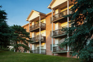 Holmes Lake community exterior balconies