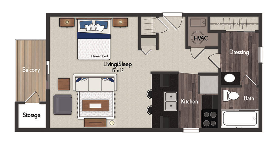 Wabash Studio Floorplan