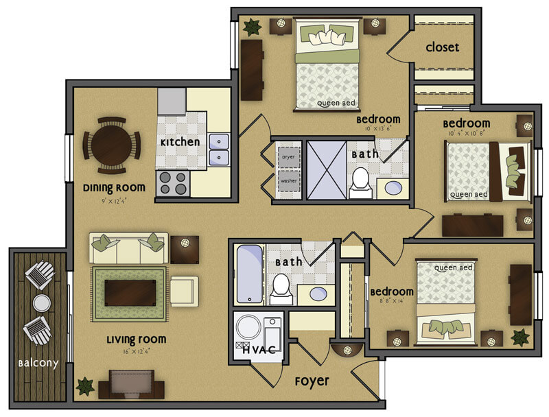 Floor Plan — Willow Park by Broadmoor Broadmoor