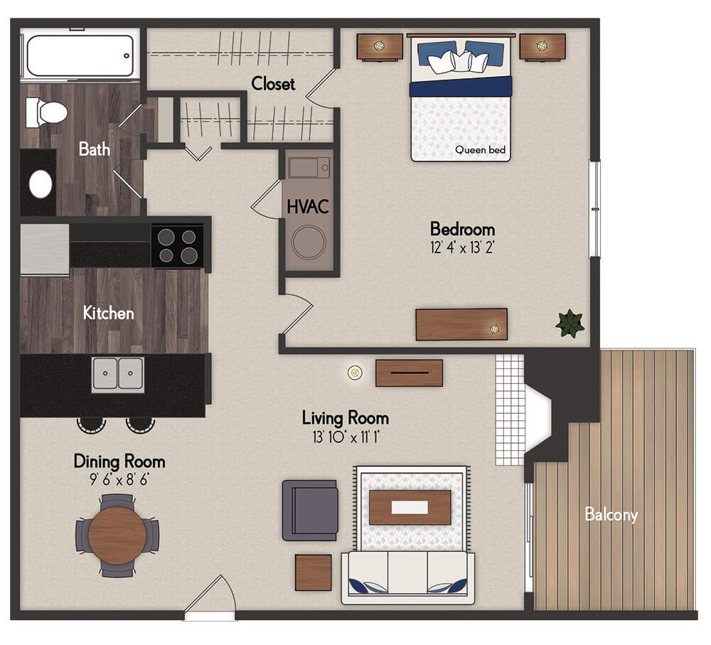 Floor plan for the Elm model in Wycliffe by Broadmoor.