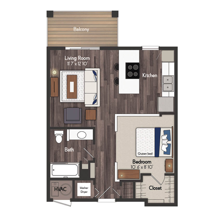 Hoover Studio Floorplan