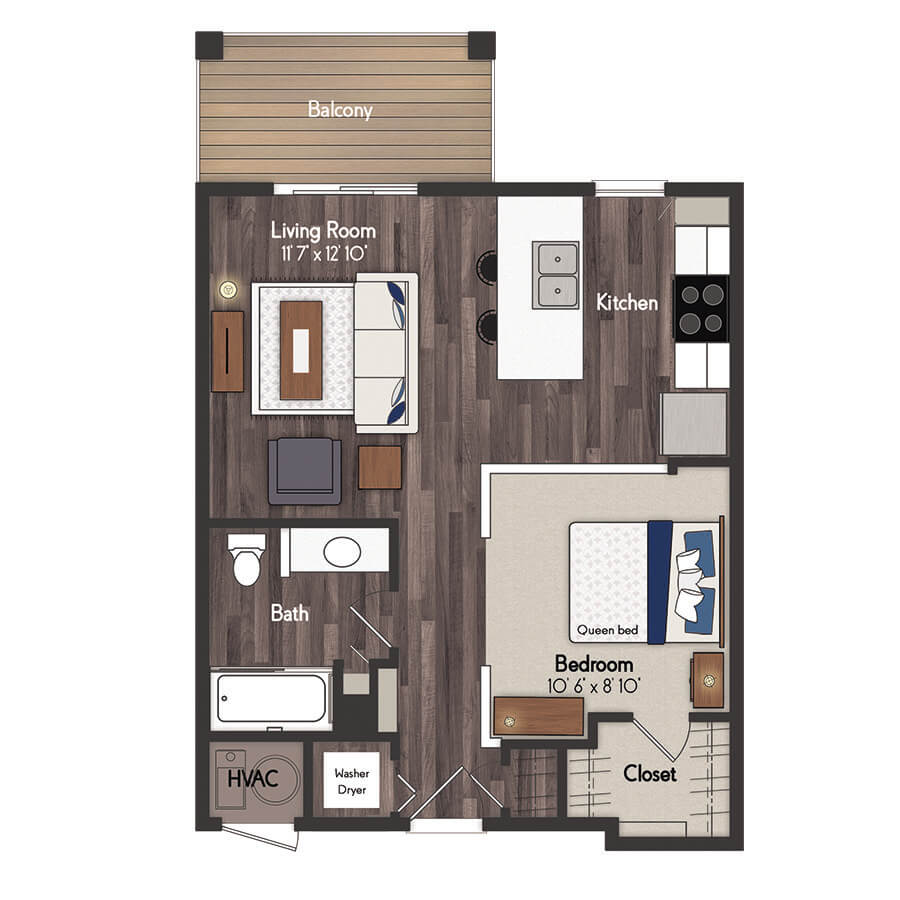 Lincoln Studio Floorplan